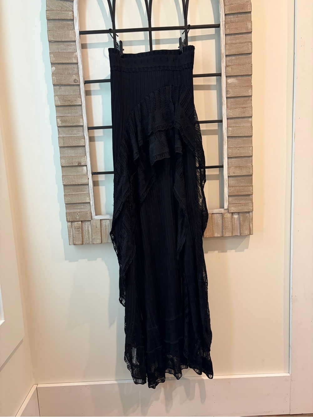 Women’s Black Lace Maxi Skirt